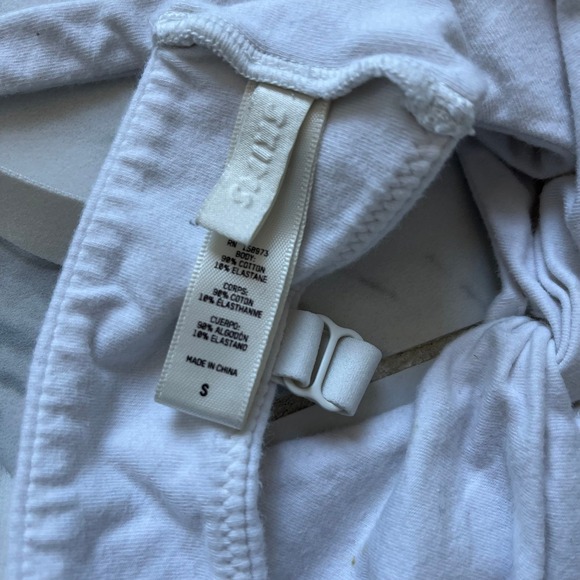 SKIMS cotton twist bralette white color size small - Picture 3 of 3